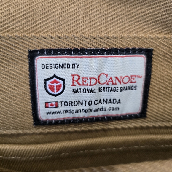 VIMY RED CANOE Canvas Messenger Bag Brown Shoulder Ajustable Strap 16x14 - Picture 5 of 9